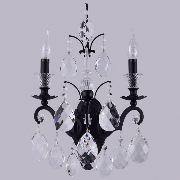 

Бра Crystal Lux 2 MAGNIFICO AP2 BLACK/TRANSPARENT