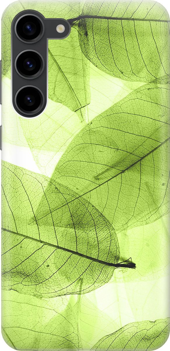 

Силиконовый чехол на Samsung Galaxy S23+ с принтом "Зеленые листья", Зеленый, 158378