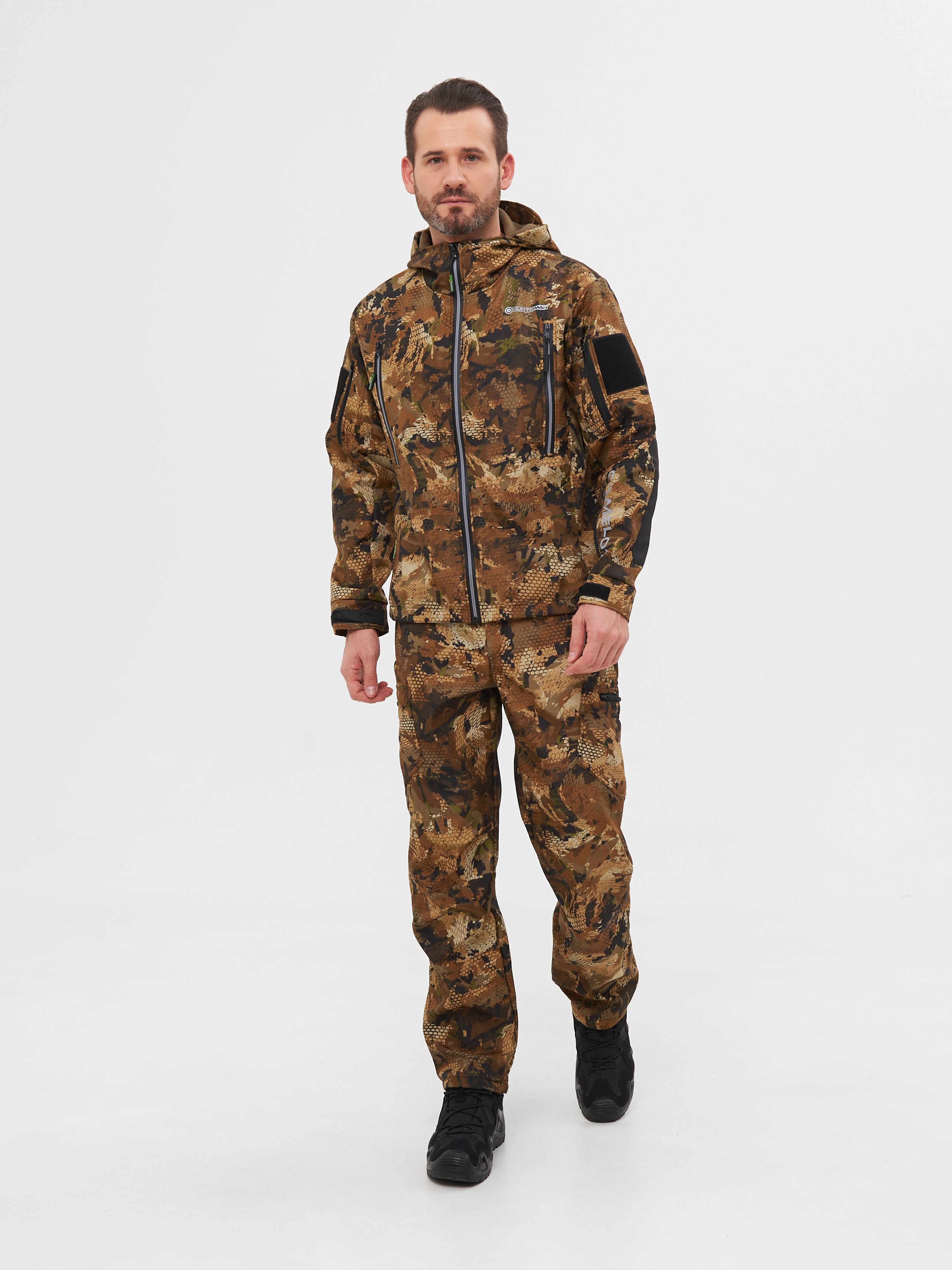 

Костюм демисезонный Huntsman Камелот ткань Softshell цвет Питон 44-46 170, Коричневый, Камелот