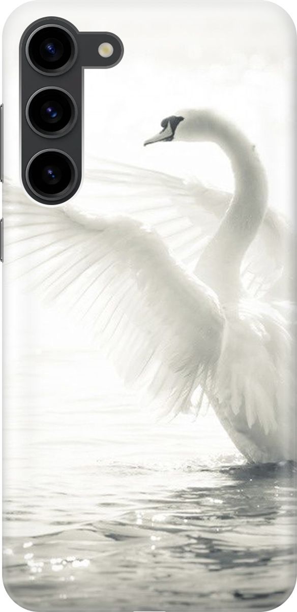 

Силиконовый чехол на Samsung Galaxy S23+ с принтом "Лебедь", Белый, 158379