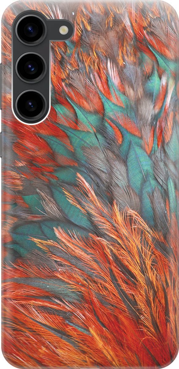 

Силиконовый чехол на Samsung Galaxy S23+ с принтом "Разноцветные перья", Желтый;зеленый, 158382