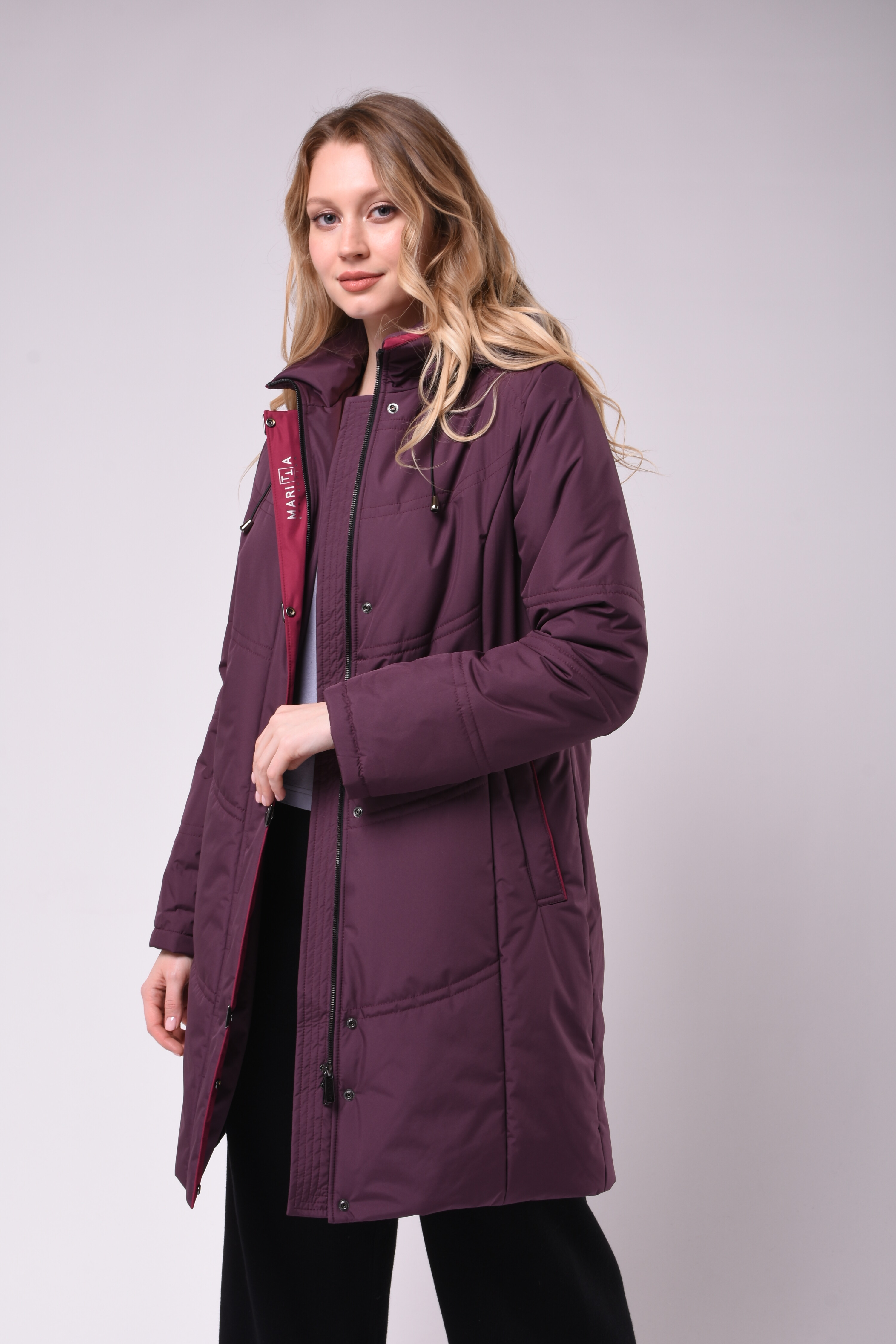 фото Куртка женская maritta 26-3028-10 фиолетовая 40 eu