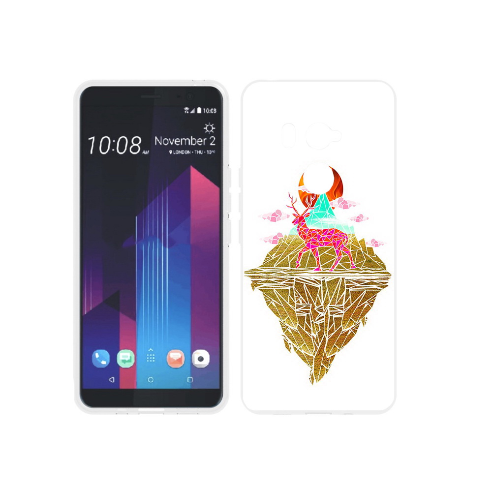

Чехол MyPads Tocco для HTC U11 EYEs розовый олень абстракция, Прозрачный, Tocco