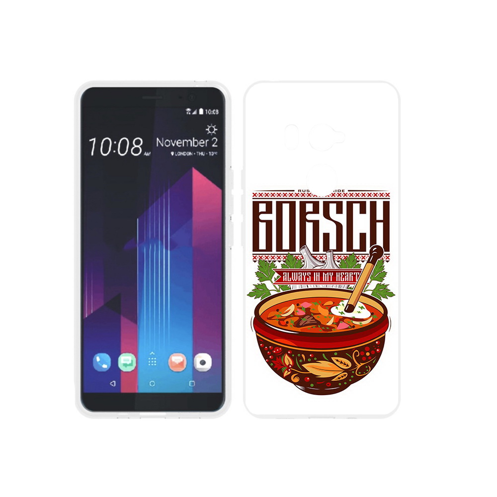

Чехол MyPads Tocco для HTC U11 EYEs русский борщ, Прозрачный, Tocco