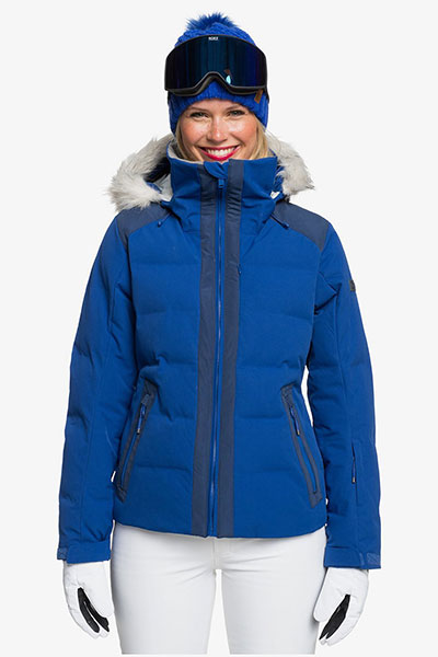 фото Женская сноубордическая куртка clouded, синий, xl roxy