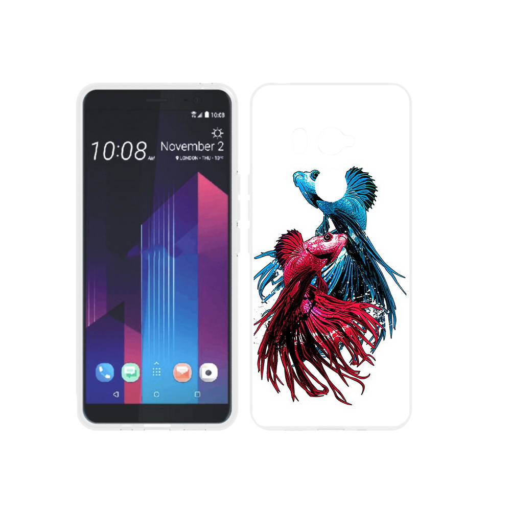 

Чехол MyPads Tocco для HTC U11 EYEs рыбы петушки, Прозрачный, Tocco