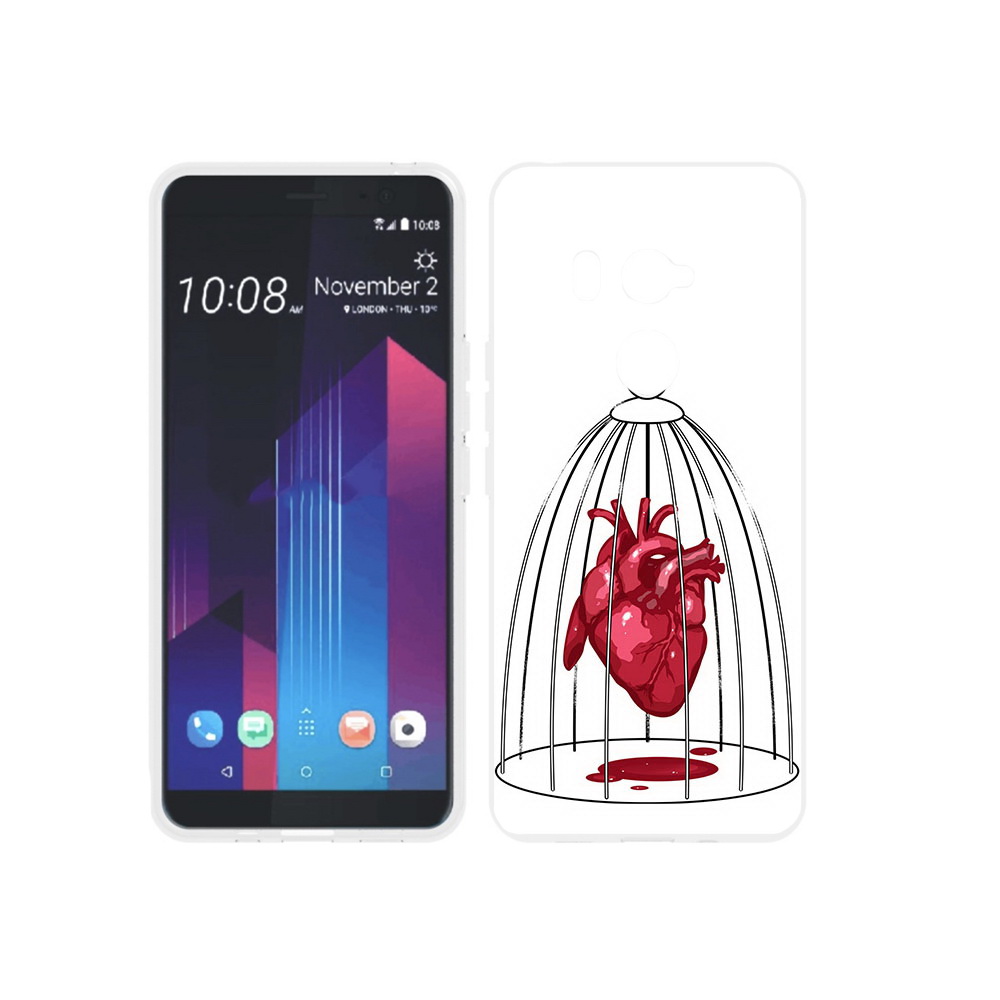 

Чехол MyPads Tocco для HTC U11 EYEs сердце в клетке, Прозрачный, Tocco