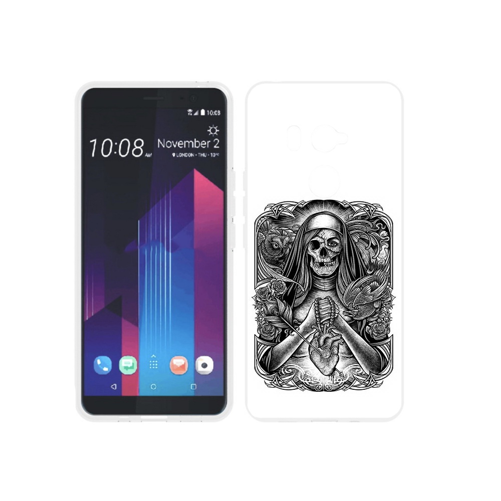 

Чехол MyPads Tocco для HTC U11 EYEs скелет с сердцем, Прозрачный, Tocco