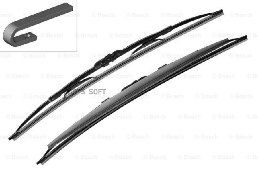 

Щетка Стеклоочистителя 600/400 Мм Каркасная Комплект 2 Шт Bosch Twin Spoiler 3 397 010 297