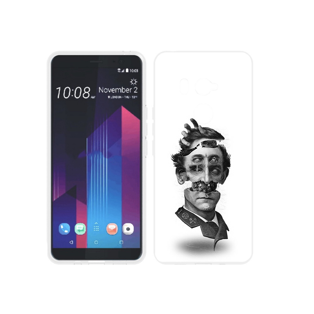 

Чехол MyPads Tocco для HTC U11 EYEs страшное лицо абстракция, Прозрачный, Tocco