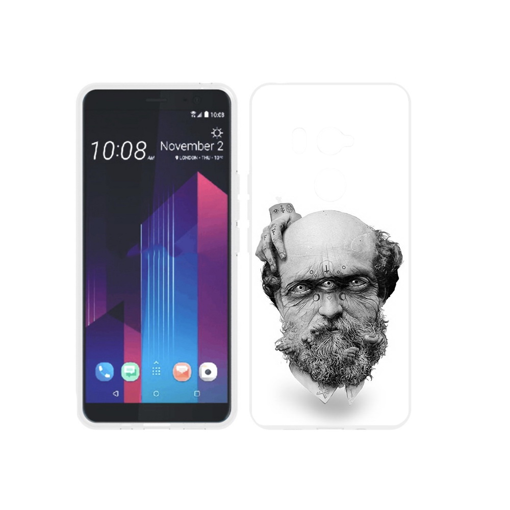 

Чехол MyPads Tocco для HTC U11 EYEs страшный бородатый мужчина абстракция, Прозрачный, Tocco