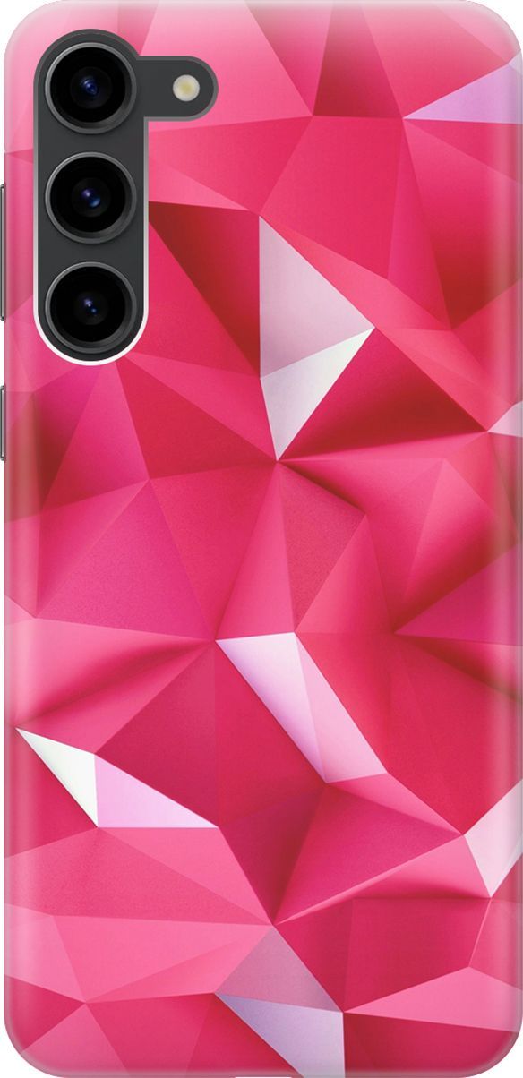 

Силиконовый чехол на Samsung Galaxy S23+ с принтом "Малиновые ромбы", Красный;розовый, 158370