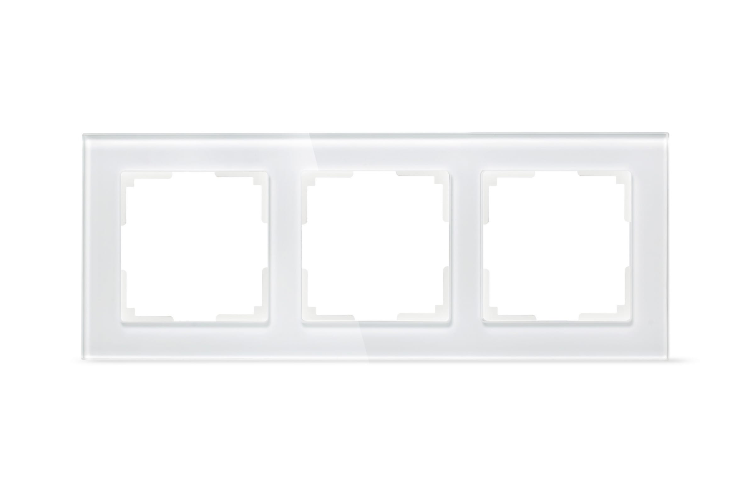 

Smartbuy Рамка 3-местная стекло белая Нептун SBE-05w-Glass-FR-3