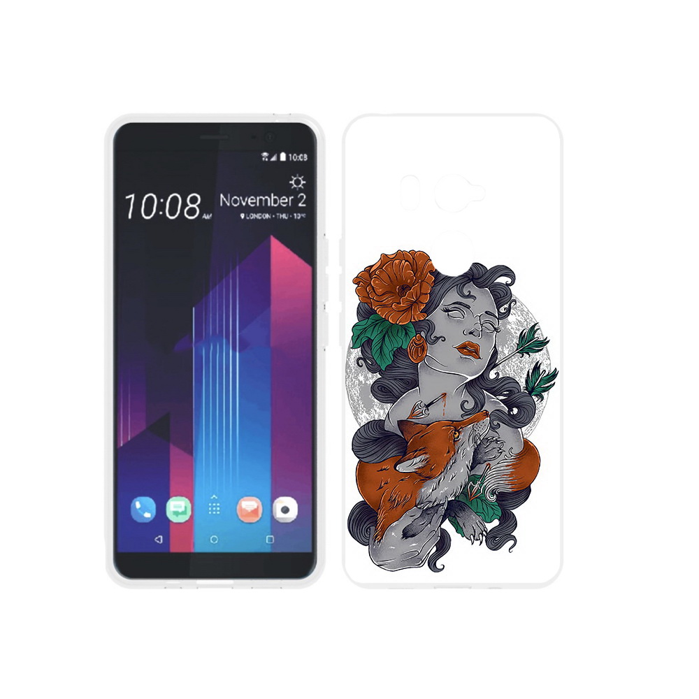 

Чехол MyPads Tocco для HTC U11 EYEs темная девушка с лисой, Прозрачный, Tocco