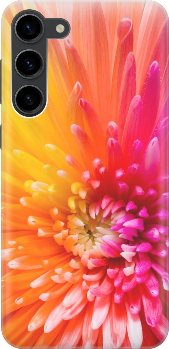 

Силиконовый чехол на Samsung Galaxy S23+ с принтом "Розовая хризантема", Оранжевый;розовый, 158378