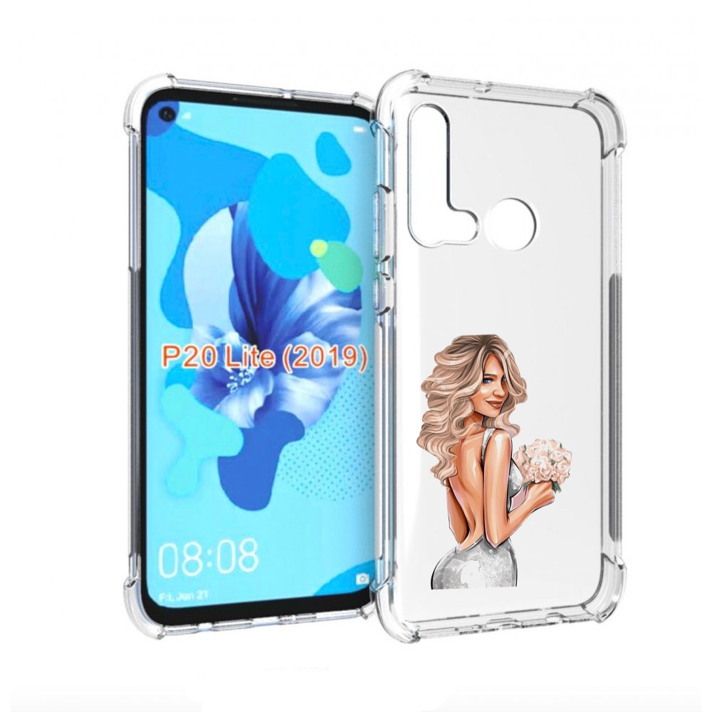 

Чехол бампер MyPads Роскошное-платье женский для Huawei P20 Lite, Прозрачный, Tocco