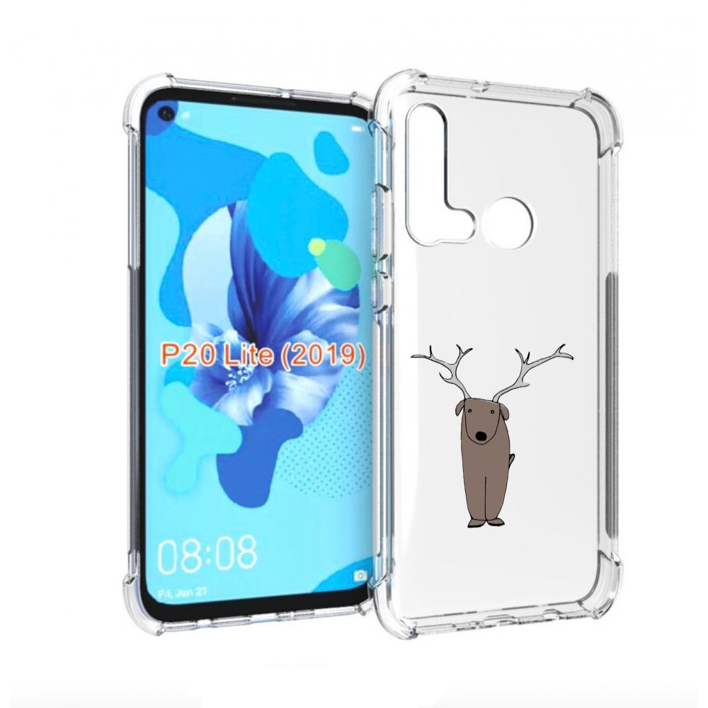 

Чехол бампер MyPads Собака олень для Huawei P20 Lite (2019), Прозрачный, Tocco