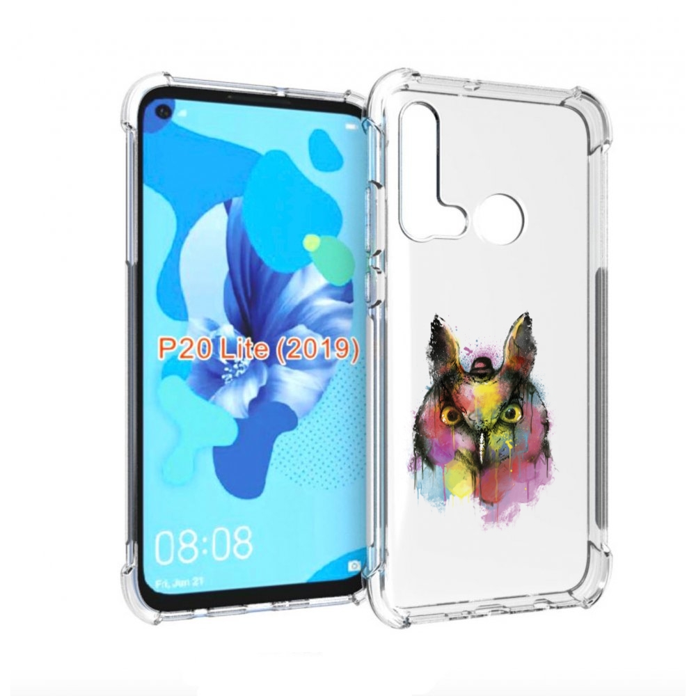 Чехол бампер MyPads Сова 2 для Huawei P20 Lite (2019)