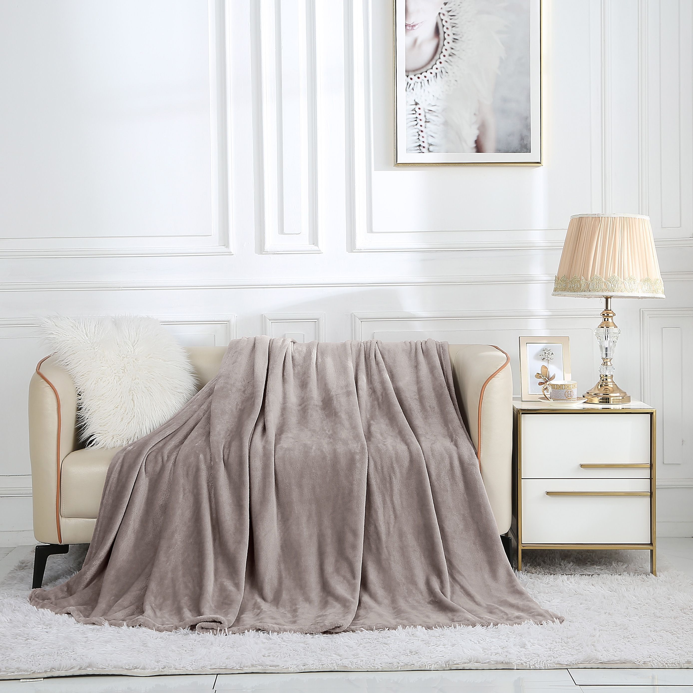 

Плед полуторный Cleo Home Virginia Collection 150х200 покрывало на кровать и диван велсофт, Virginia Collection