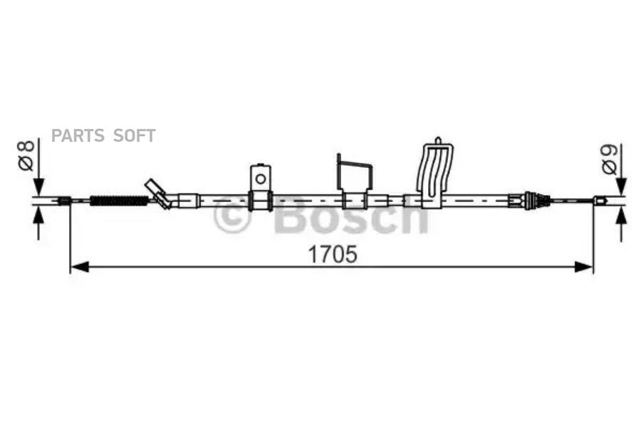 

Трос cтояночного тормоза BOSCH 1987482339
