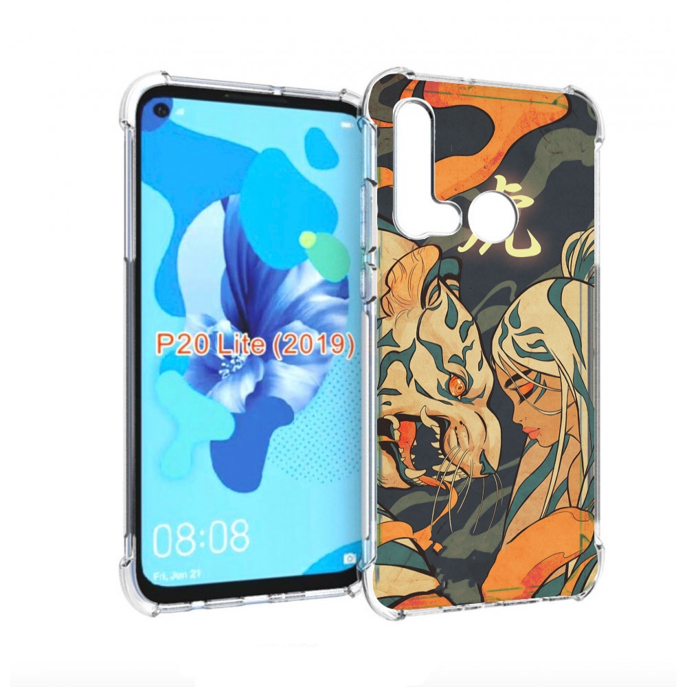 

Чехол бампер MyPads Тигр и девушка друзья для Huawei P20 Lite (2, Прозрачный, Tocco