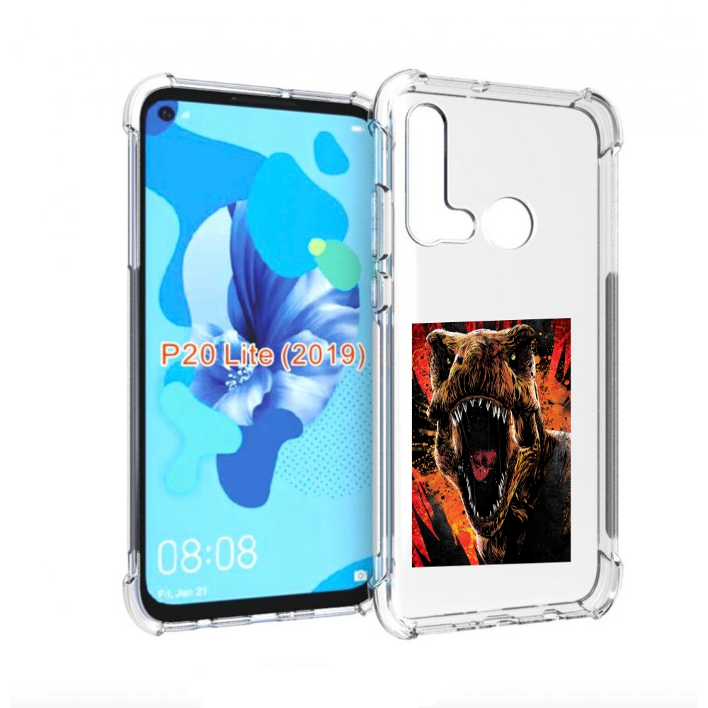 

Чехол бампер MyPads Тиранозавр для Huawei P20 Lite (2019), Прозрачный, Tocco