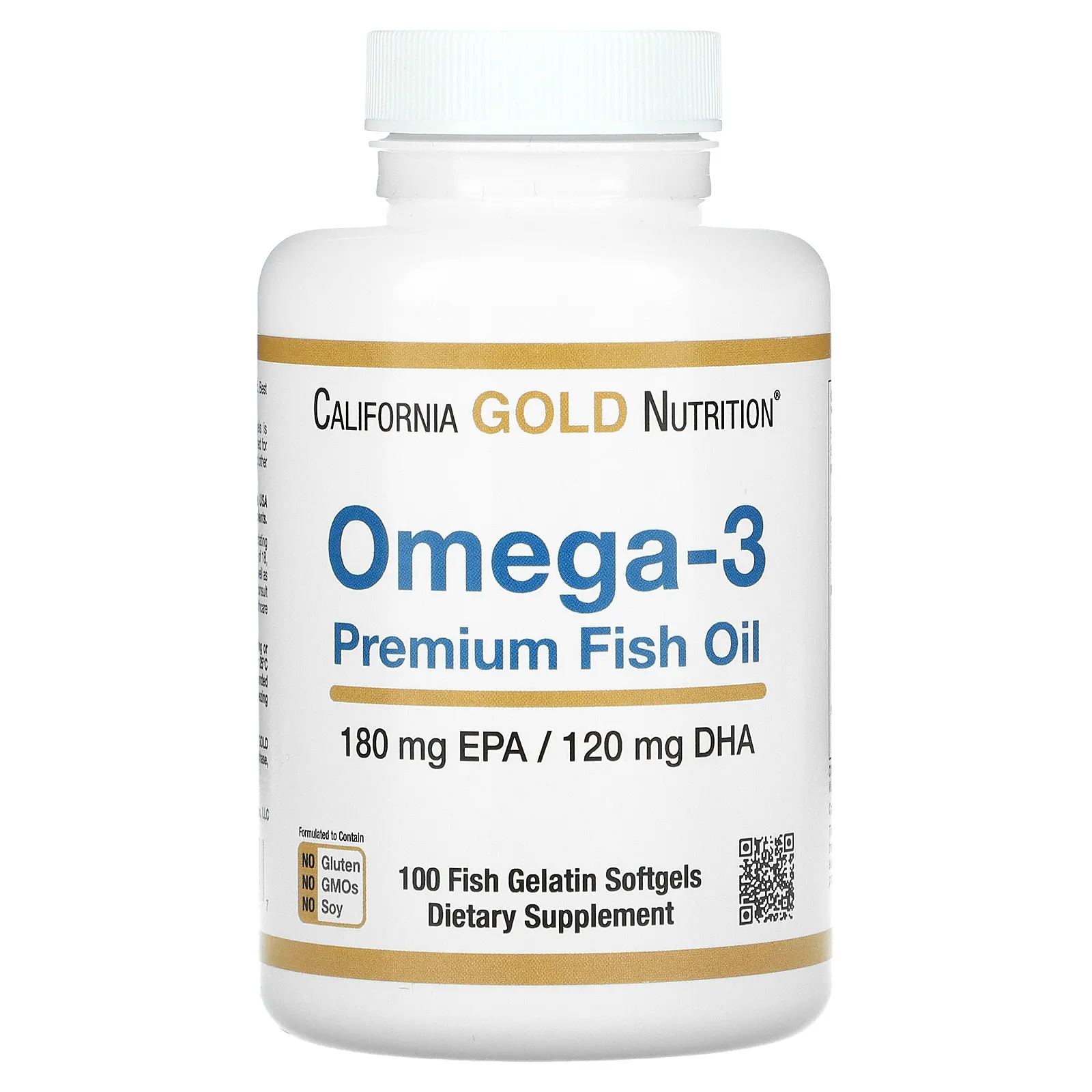 Омега-3 California Gold Nutrition Premium Fish Oil капсулы 100 шт.