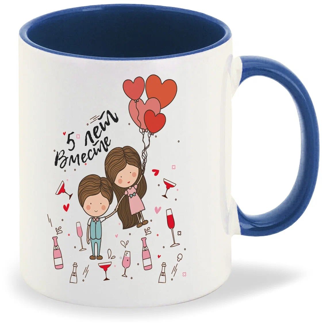 

Кружка CoolPodarok День свадьбы 5 лет вместе (пара)