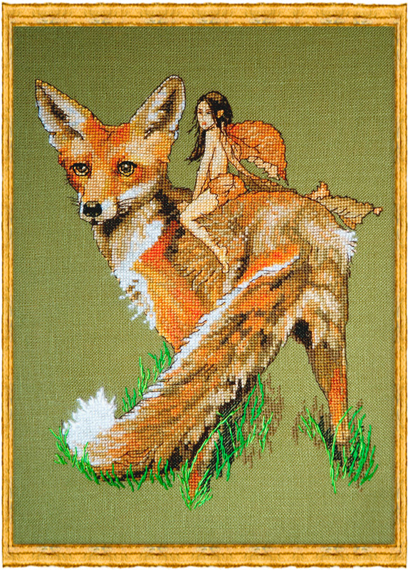 фото Набор для вышивания nimue renard le roux (красная лисица) арт.108 a049 k