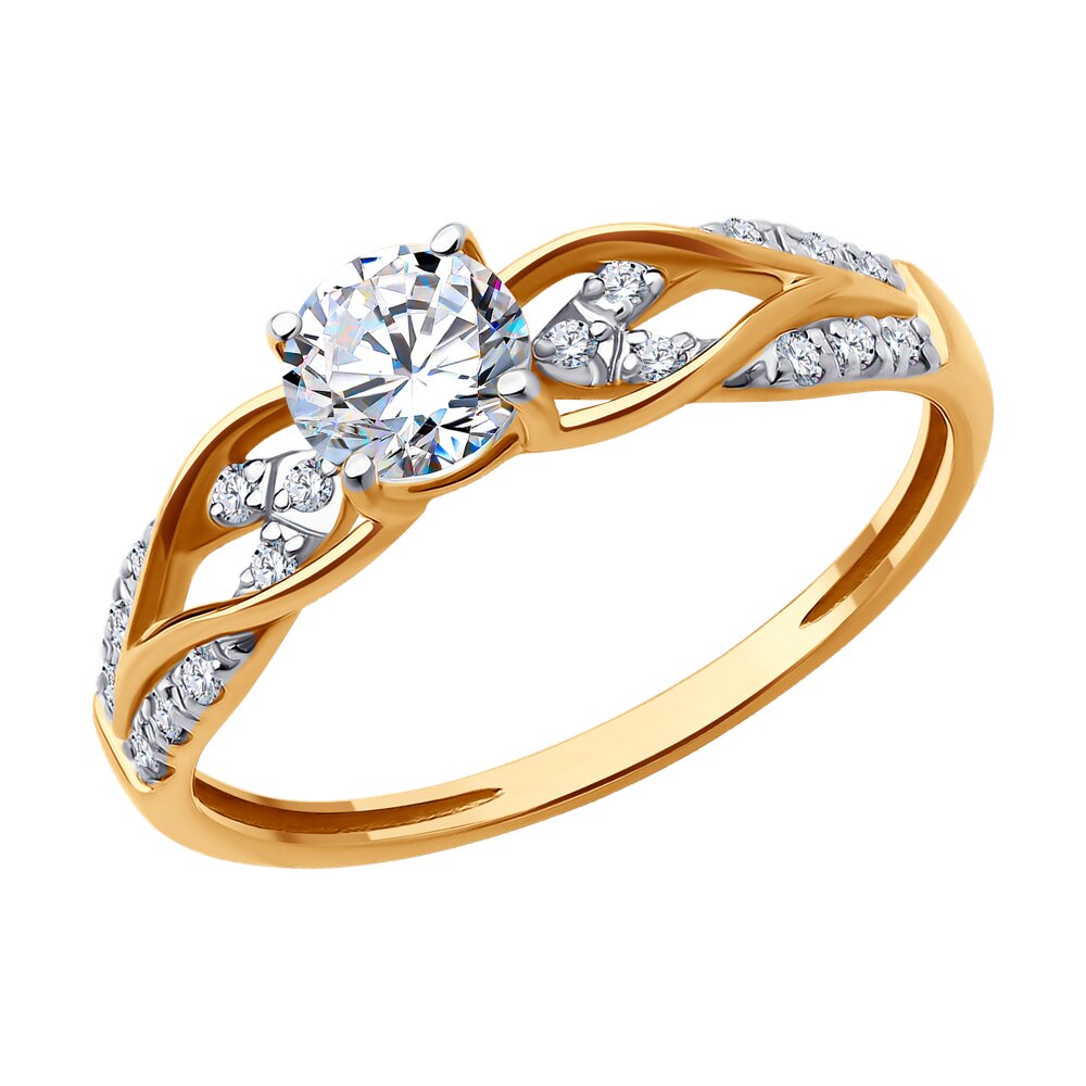 

Кольцо из золота р. 18 Diamant 51-110-02515-1, фианит, 51-110-02515-1