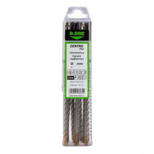 

Бур D.BOR Буры SDS-plus ZENTRO 10*100/160, 4-cutting (арт. 436510) (10 шт.) "D.BOR", Буры SDS-plus ZENTRO 10*100/160, 4-cutting (арт. 436510) (10 шт.) "D.BOR"
