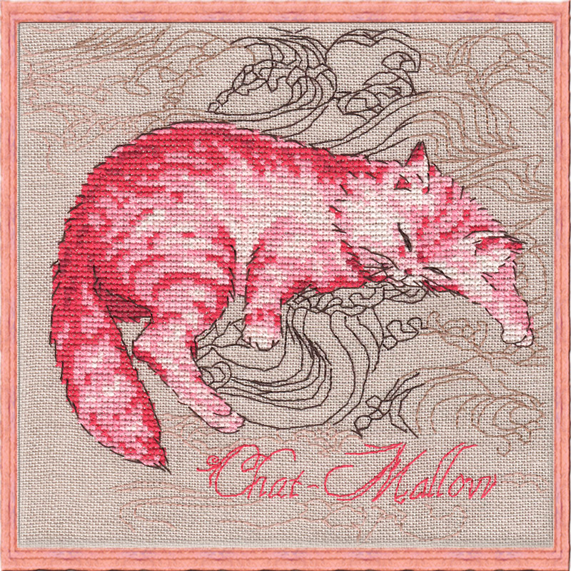 фото Набор для вышивания nimue chat mallow (гламурная кошечка) арт.116 p006k