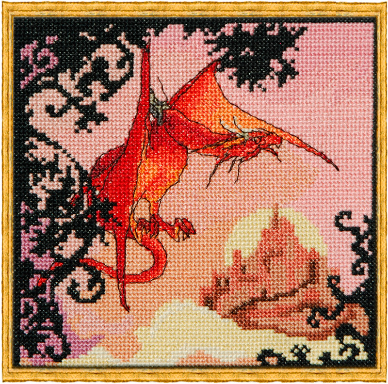 фото Набор для вышивания nimue dragon rouge (красный дракон) арт.121 b002 k