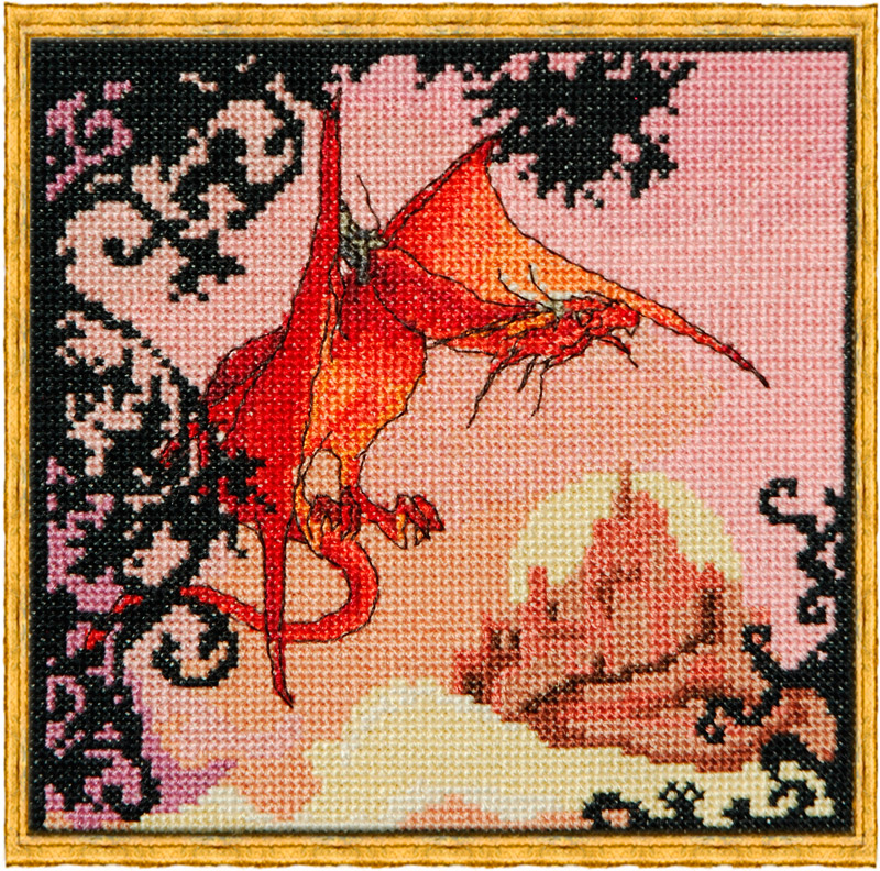 фото Набор для вышивания nimue dragon rouge (красный дракон) арт.121 b002 ka