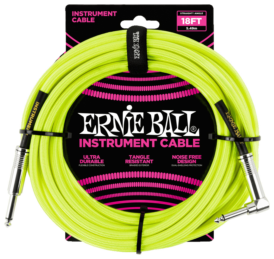 

Кабель инструментальный Ernie Ball 6085 5,49 м, Желтый, 6085