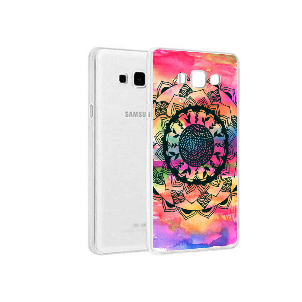 

Чехол MyPads Tocco для Samsung Galaxy A5 (2015) яркая абстракция круглый цветок, Прозрачный, Tocco