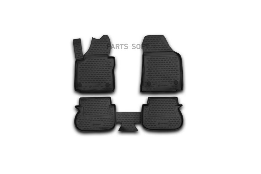 

Коврики в салон 4 шт. (полиуретан) VW Caddy 5 doors 07>