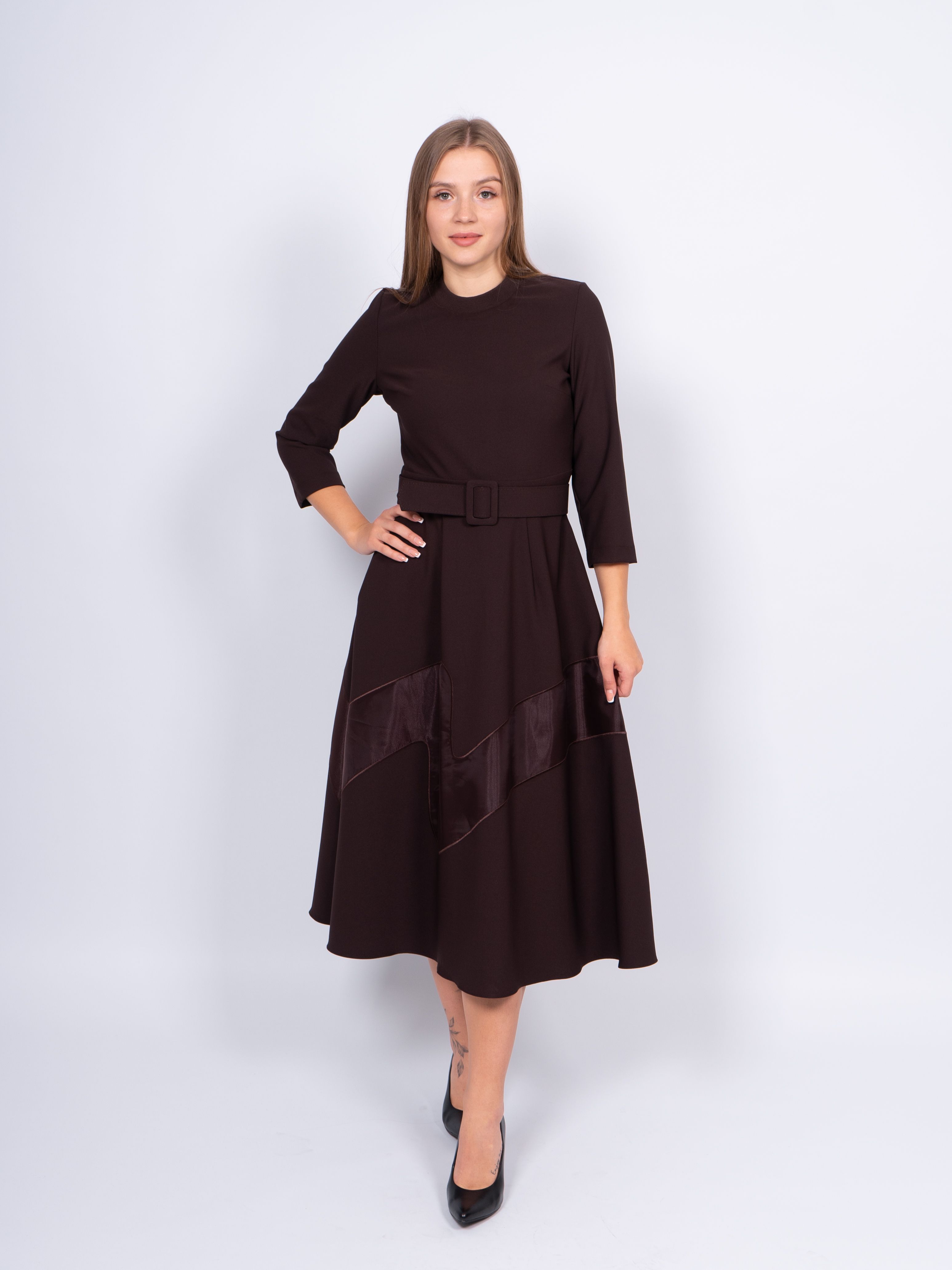 

Платье женское 365 clothes 246031 коричневое 48 RU, Коричневый, 246031