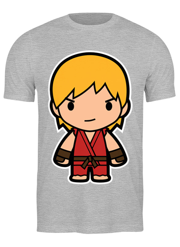 Футболка мужская Printio Ken (street fighter) серая 3XL