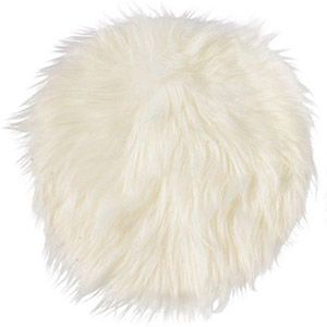 декоративный коврик меховушка круглый белый 35 см арт 613394-белый Интекс 988₽