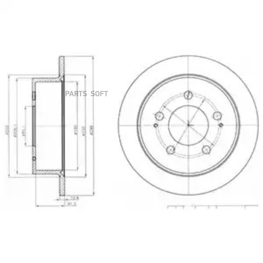 

Bg4220_диск тормозной задний ssangyong actyon/actyon sports/kyron/rexton 01>