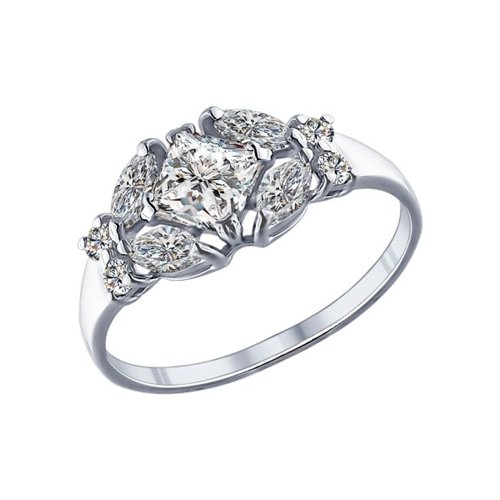 

Кольцо из серебра с фианитом р. 19,5 SOKOLOV 94011751, 94011751