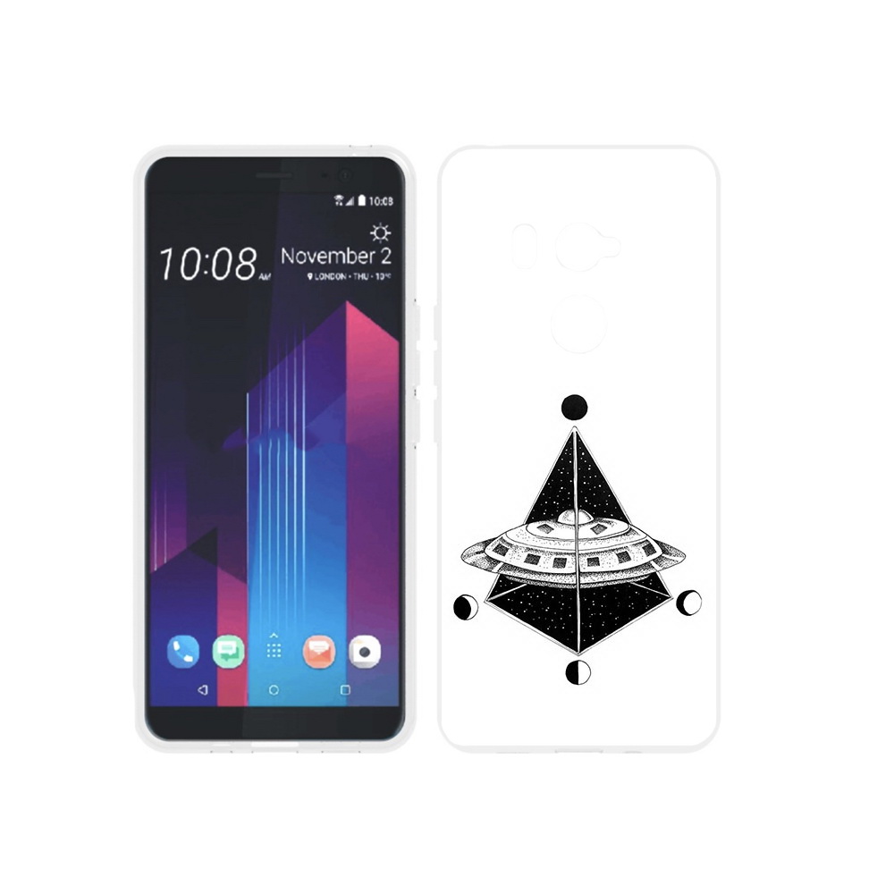

Чехол MyPads Tocco для HTC U11 EYEs черно белая летающая тарелка, Прозрачный, Tocco