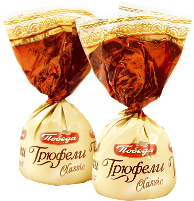фото Шоколадные конфеты победа трюфели обсыпанные какао