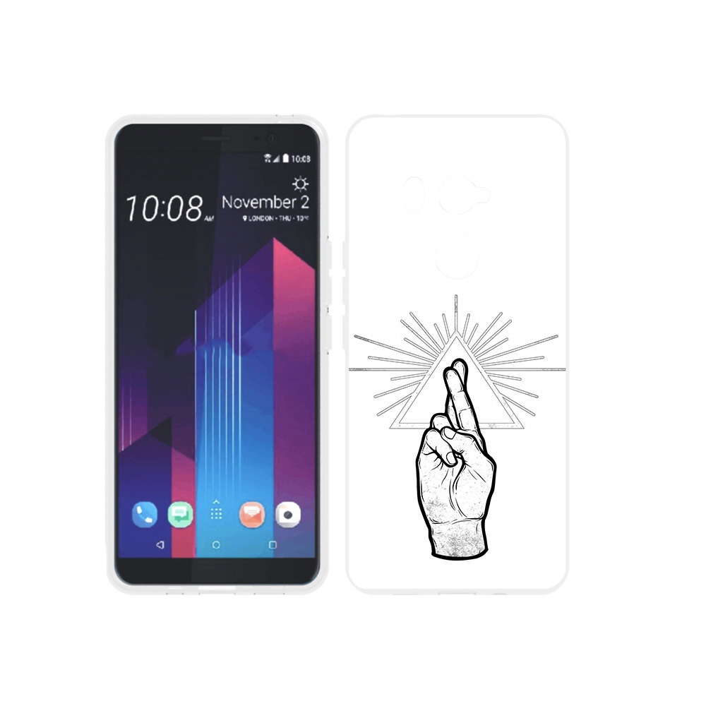 

Чехол MyPads Tocco для HTC U11 EYEs черно белая рука, Прозрачный, Tocco