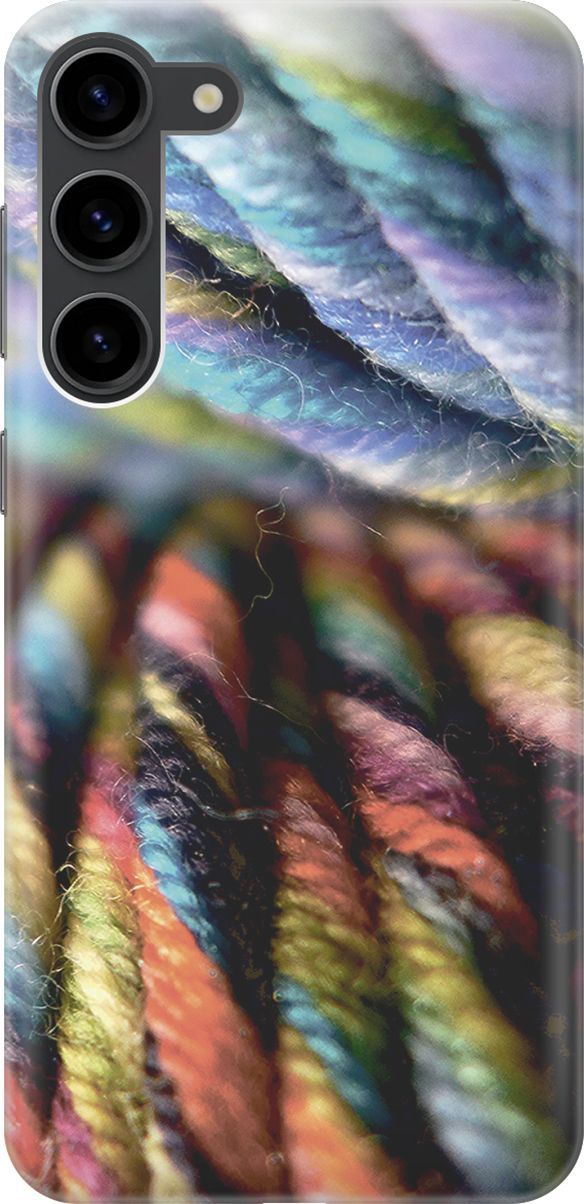 

Силиконовый чехол на Samsung Galaxy S23+ с принтом "Пряжа", Розовый;синий, 158383