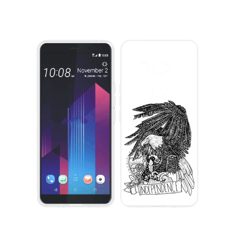 

Чехол MyPads Tocco для HTC U11 EYEs черно белый сокол, Прозрачный, Tocco