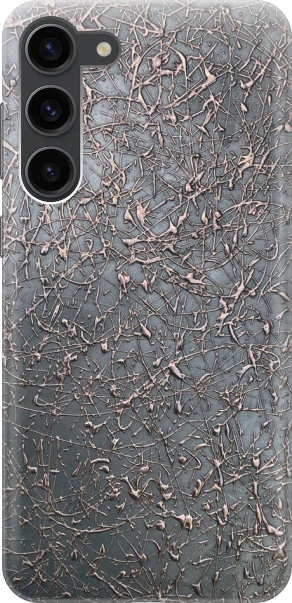 

Силиконовый чехол на Samsung Galaxy S23+ с принтом "Бронзовые брызги", Коричневый;серый, 158370