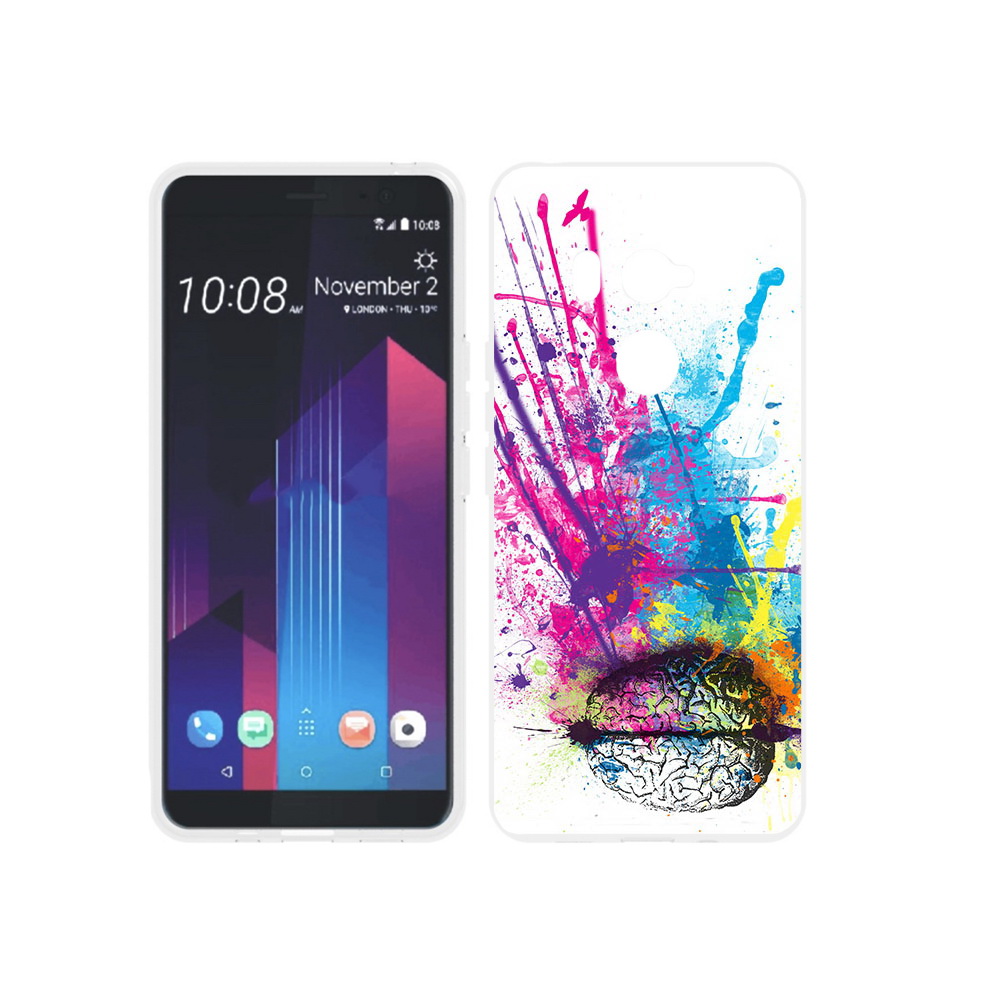 

Чехол MyPads Tocco для HTC U11 EYEs яркий красочный мозг, Прозрачный, Tocco