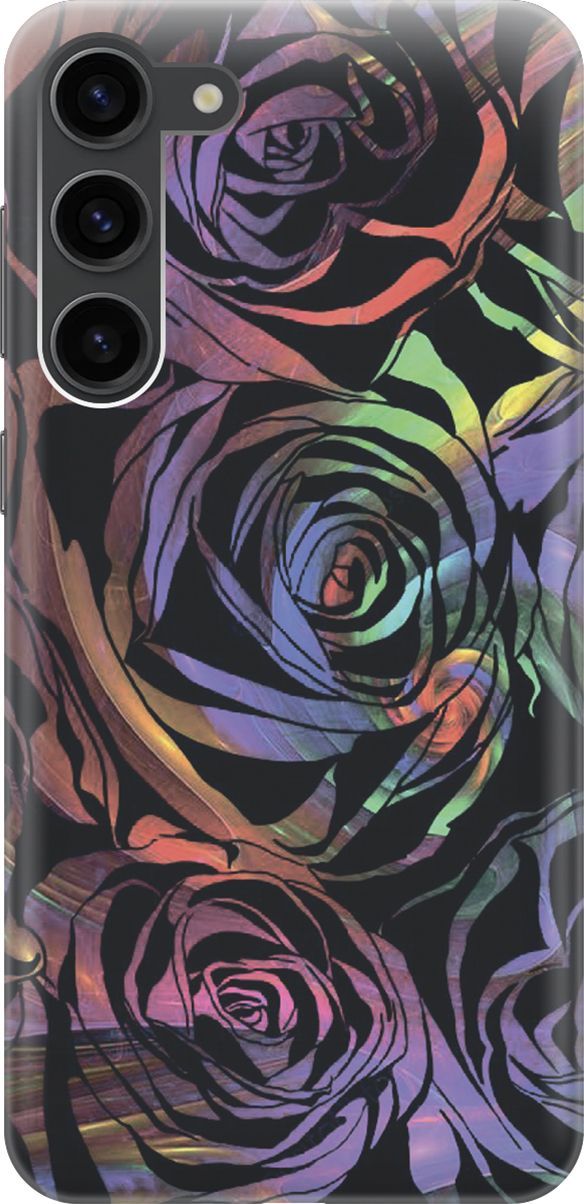 

Силиконовый чехол на Samsung Galaxy S23+ с принтом "Мрачные розы", Фиолетовый;черный, 158376